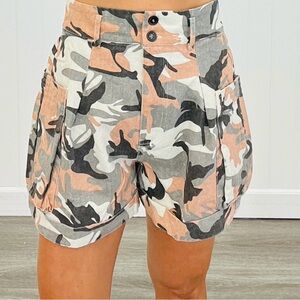 Oli & Hali Camouflage Cargo Shorts for Women